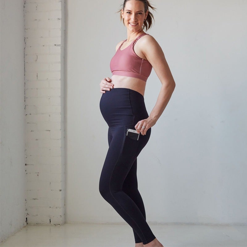 2019 AliExpress popular new products WISH pregnant women yoga pants sports fitness pregnant women pants INS hot black M - Image 2