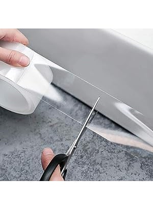 Sink Transparent Tape Silicone Sink Protector Sink Sealer for Tape for Gas Stove Lining Silicone sealant for Kitchen Sink Stove Side Protector Caulking Sink Tape for Kitchen Tape 3 Meter  - Image 5