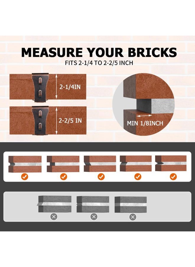 Yncotte Brick Clips, 16Pcs Brick Clips for Hanging Outdoors - Image 2