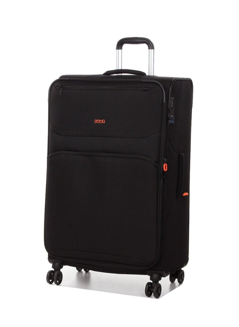 Jump Moorea 2 Soft Expandable Suitcase Luggage Trolley 76 cm Large Black - Image 1