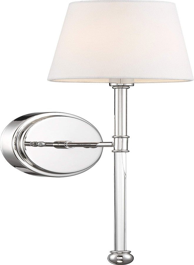 Nuvo 60/6688 Olmsted 1 Light Wall Sconce, Polished Nickel Finish - Image 1