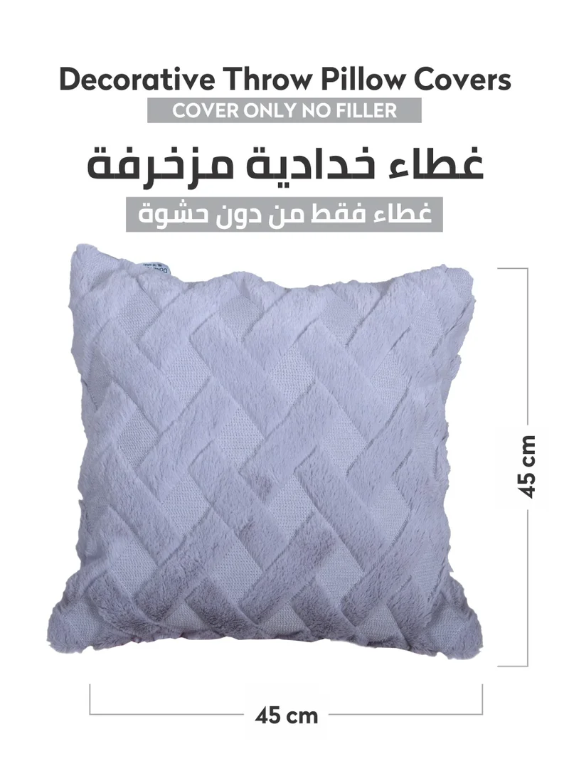 Donetella Cushion Cover,45X45 Cm (18X18 inch) 2-Pcs Decorative Throw Pillowcases Without Filler With Beautiful Abstract Art For Sofa Bed Living Room And Couch, Santa Blue