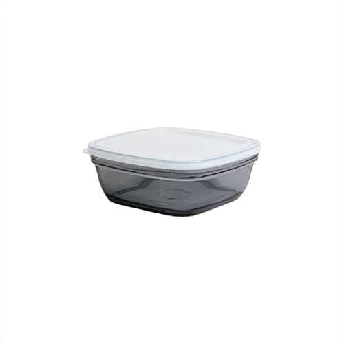 Duralex® France Fresh Box Square Grey Tempered Glass Storage with Lid | 1.15 L | Durable, 3x Stronger, Microwave and Dishwasher Safe Kitchen Glass Container - Image 1