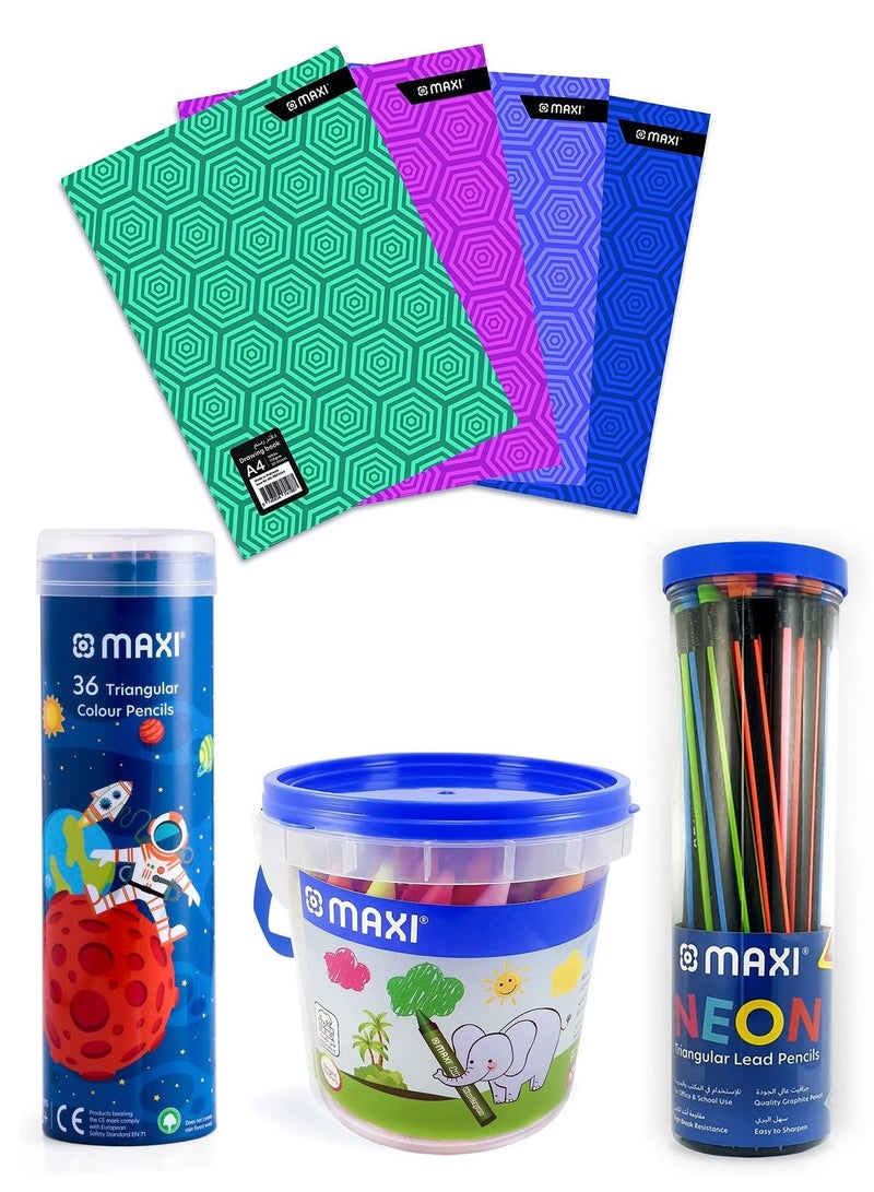 Maxi 118-Piece Drawing and Colouring Value Pack Assorted Colours  - Image 1