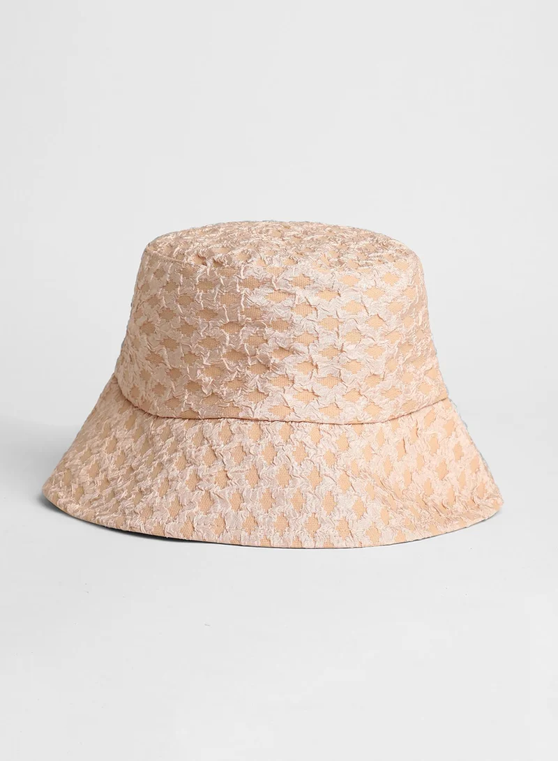 Haute Sauce  Textured Bucket Hat - Saltbox Beige  | Best Price UAE