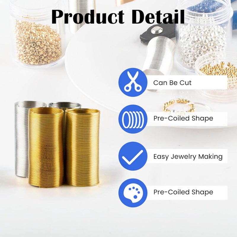 مجموعة من 4 قطع 20 ملم قطر أسلاك الذاكرة الفولاذية إكسسوارات صنع المجوهرات اكسسوارات التوصيل - Image 5