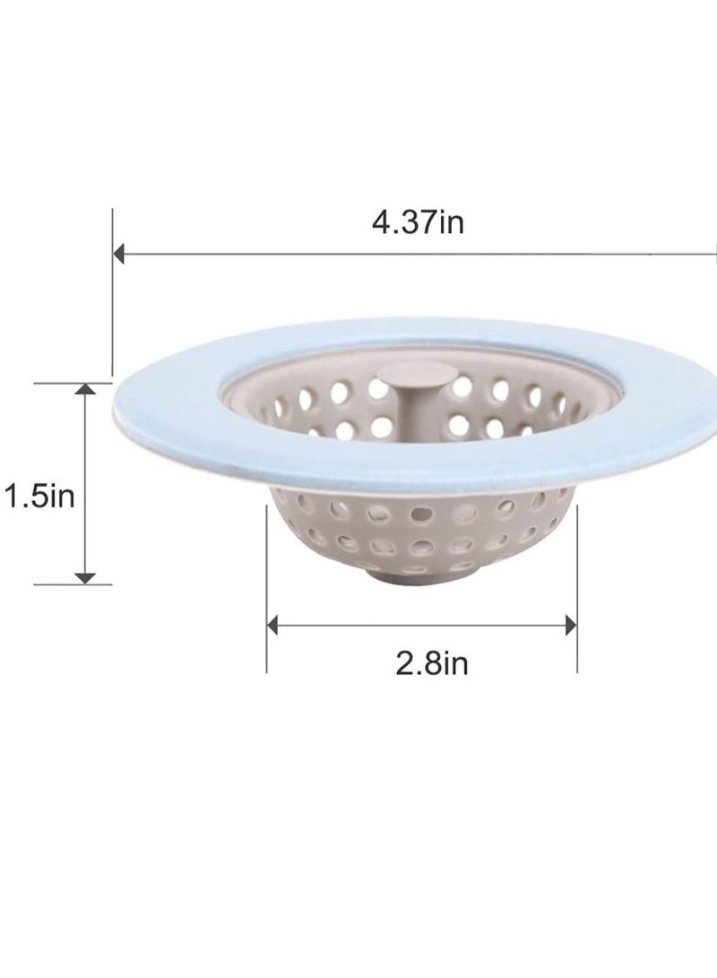 Y&D 4 Packs Kitchen Sink Strainer Stopper Kit Silicone Drain Good Grips Large Wide for Shower Hair Catcher Cover  - Image 5
