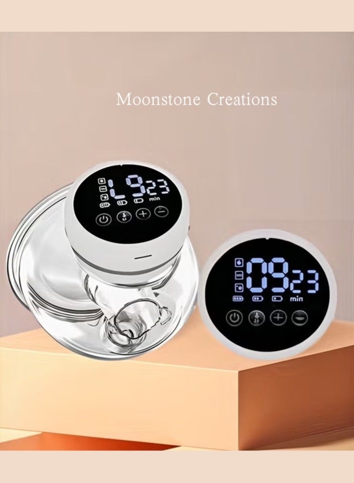 Moonstone Creations Breast Pump Portable, Rechargeable, Electric & Wearable with 3 Modes, 12 Levels, LCD Display, Memory Function, Pain-Free Design - Image 4