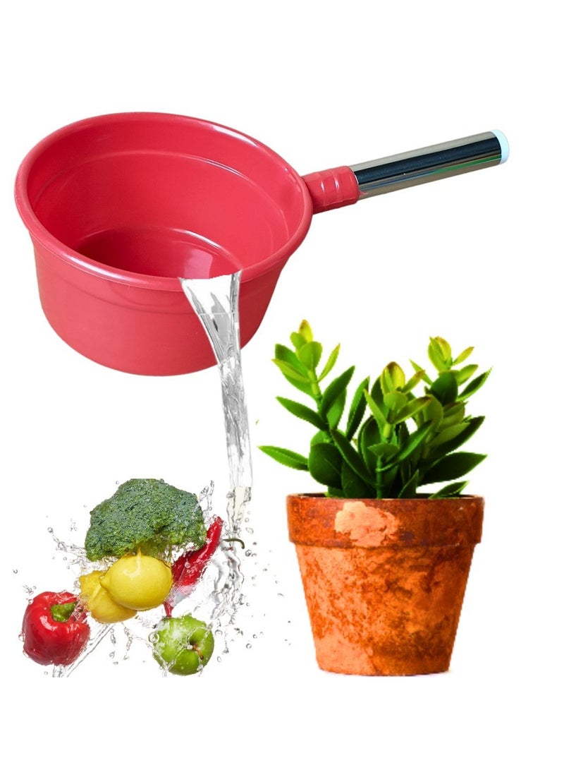 ARTC Water Spoon And Water Ladle Bath Dipper Spoon For Bathroom And Hair Washing And Water Scoop Cup For Kitchen And Rice Washing Red - Image 3