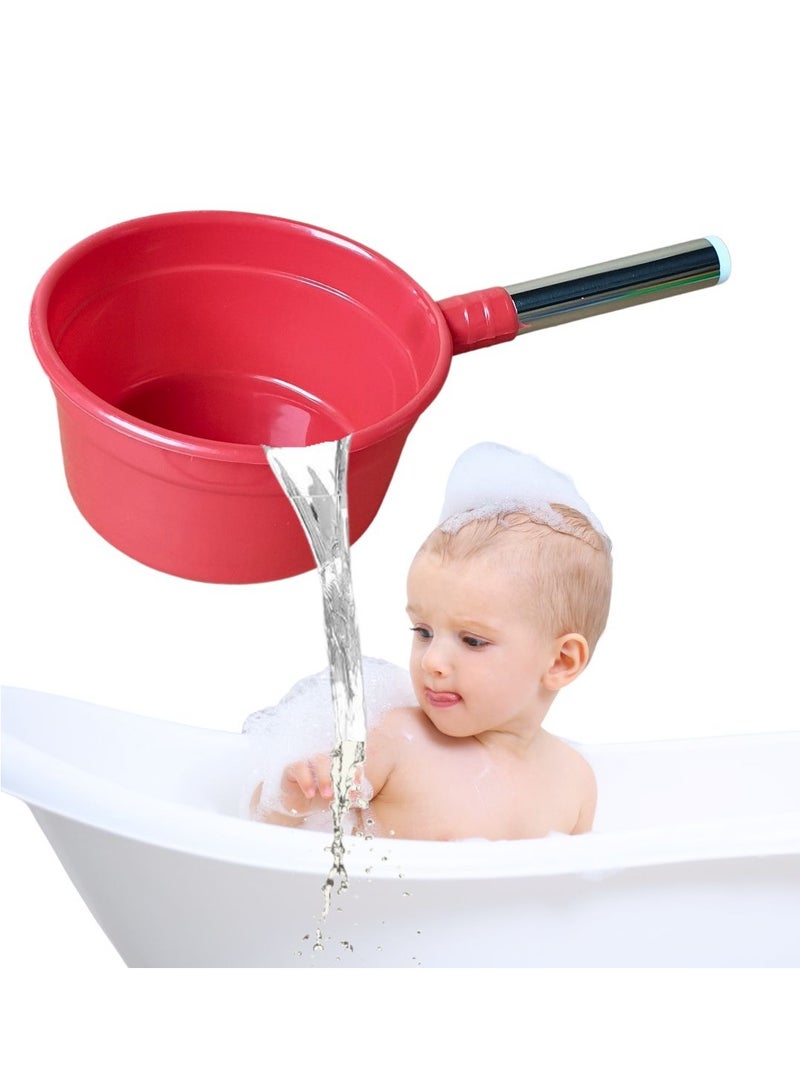 ARTC Water Spoon And Water Ladle Bath Dipper Spoon For Bathroom And Hair Washing And Water Scoop Cup For Kitchen And Rice Washing Red - Image 1