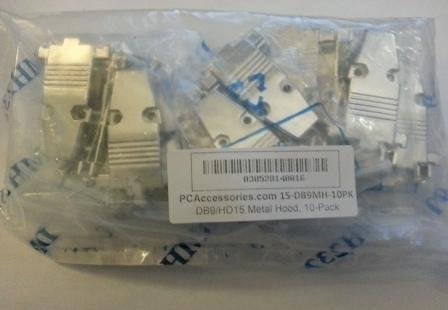 PC Accessories - Connectors Pro DB9 Metal Hood Back Shell DB-9 with Short Screws, 10-Pack for DB9 Male Female Connectors - Image 3