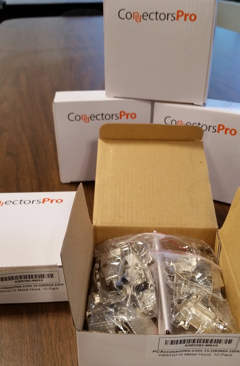 PC Accessories - Connectors Pro DB9 Metal Hood Back Shell DB-9 with Short Screws, 10-Pack for DB9 Male Female Connectors - Image 4