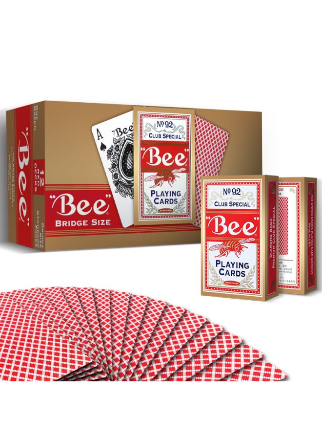 Bee Mini Bumblebee Canasta Playing Cards Narrow Edition Entertainment Paper Cards Durable Bridge Cards 12 Decks Per Pack - Image 2