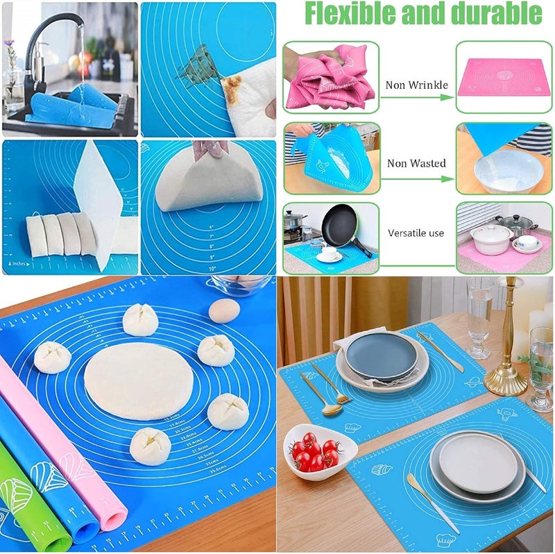 RUDRESHWAR Silicone Baking Sheet Roti chapati Rolling Baking Sheet mat1 Pic Oil Brush Spatula 2 Pic Puri Cutter1 Pic 4 in 1 Peeler 1 Pic Multi Color - Image 3