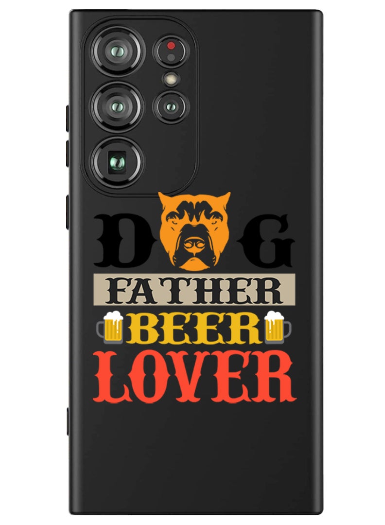 Theodor Protective Slim Fit Case Liquid Silicone Cover with Full Body Protection Anti-Scratch Shockproof Case For Samsung Galaxy S24 Ultra (Black) - Dog mom - Image 1