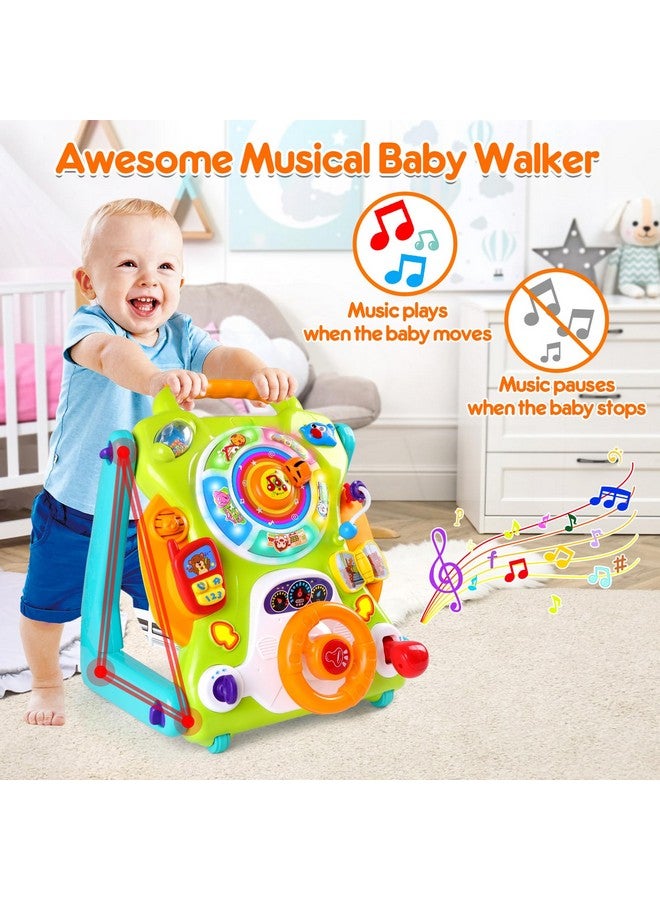 ORWINE 3 In 1 Baby Walker For Boy Girls Sit To Stand Toy Activity Center Drawing Board Infant Toys For 1 Year Old Birthday Gifts 9 12 18 Months 2 3 Year Old Kid Toddler Push Toy Musical Sound Light Effect - Image 4