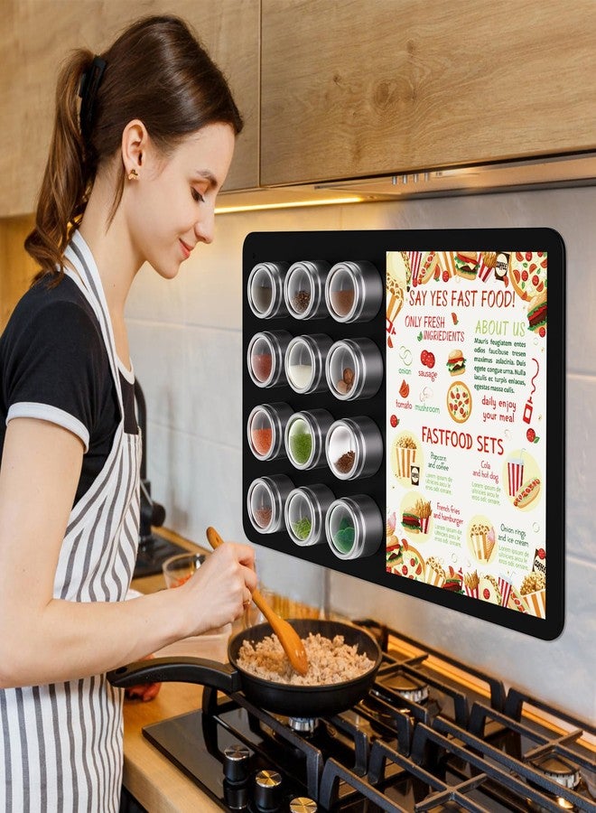 MaxGear Metal Magnetic Board 17.5" x 11.4" 2 Pack Black Magnet Bulletin Board for Wall, Refrigerator, Magnetic Board Display Notes, Photos, and More - includes Dual Lock Tape and Screws - Image 5