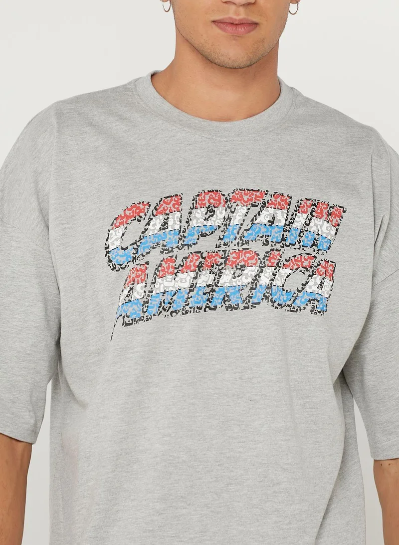 Urban Haul Captain America Oversized Crew Neck T-Shirt