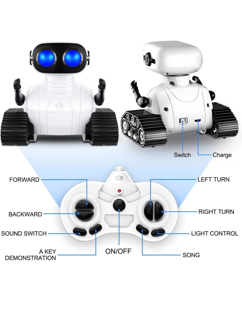 SYOSI Robot Toys, Rechargeable RC Robot for Boys and Girls, Remote Control Toy with Music and LED Eyes, Gift for Children Age 3 Years and Up  - Image 4