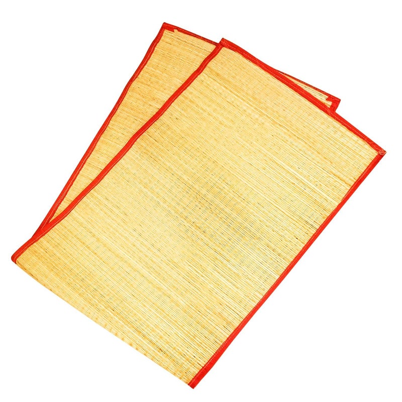 KAUSHEVA Bhojanam Korai Sitting Mat Natural Korai River Grass Floor Mat Size 21 Inches x 66 Inches - Image 4