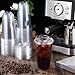 Ziliny 50 Sets Clear Plastic Coffee Cups with Sip Lids Disposable Plastic PET Crystal Cups for Iced Coffee Smoothie Cold Beverage Drink Shops and Party CateringClear18 oz - Image 4