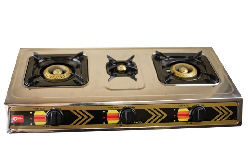 Generic Stainless Steel Self Burning Flat Gas 3 Eye Cooktop - Image 1