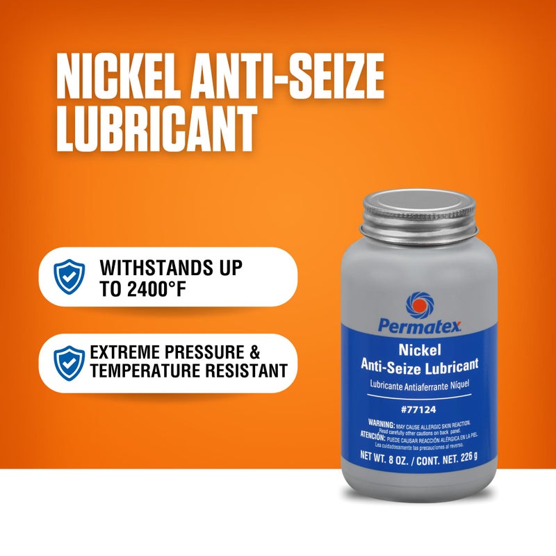 Permatex 77124 Nickel Anti-Seize Lubricant, 8 oz., Pack of 1 - Image 2