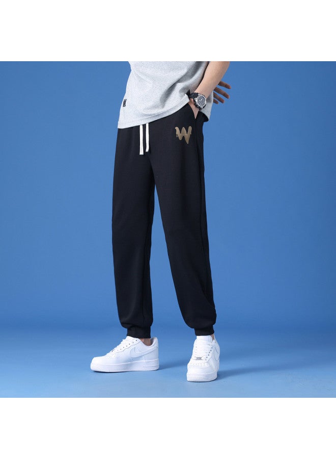 Baleno Men's Pants Summer Trendy Fashion Drop-crotch Sweatpants Thin Versatile Loose Casual Joggers With Cuffed Ankles - Image 4