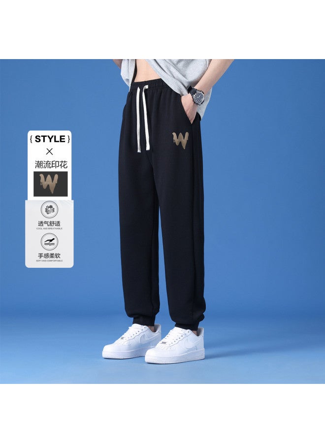 Baleno Men's Pants Summer Trendy Fashion Drop-crotch Sweatpants Thin Versatile Loose Casual Joggers With Cuffed Ankles - Image 2