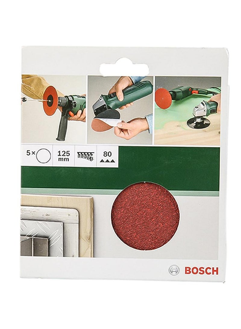 BOSCH G80 Sanding Sheet 125 Mm Pack Of 5