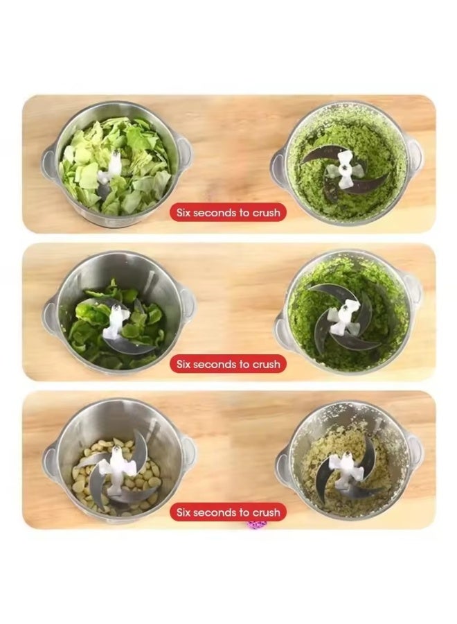 RAF 5 liter stainless steel electric meat grinder and vegetable slicer，Electric Stainless Steel Meat Grinder 2 Speeds Food Processor Kitchen Slicer Egg Beater - Vegetable & Garlic Mincer - Image 5