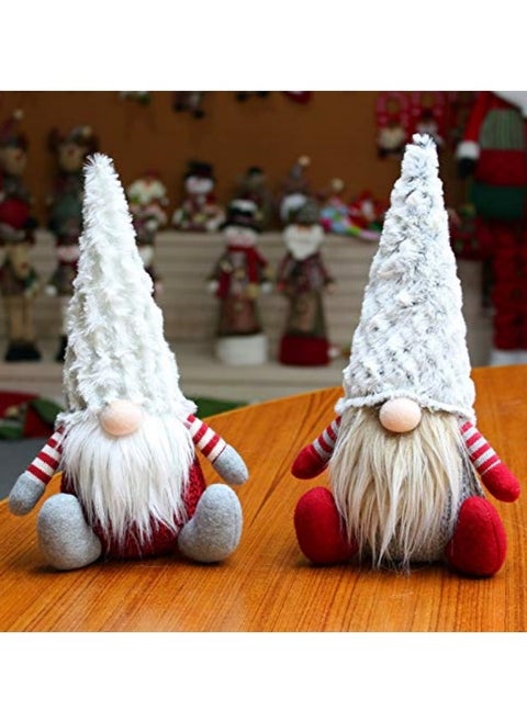 2Pcs Soft Plush Christmas Gonk Orniments, Christmas Faceless Plush Doll Handmade Gnome Decor
