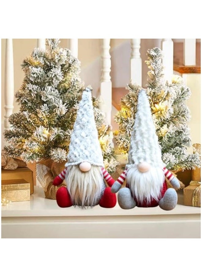 CCOVERY - 2Pcs Soft Plush Christmas Gonk Orniments, Christmas Faceless Plush Doll Handmade Gnome Decor - Image 1
