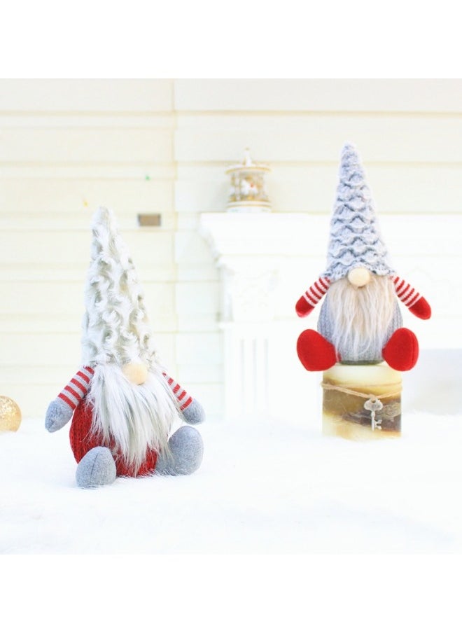 CCOVERY - 2Pcs Soft Plush Christmas Gonk Orniments, Christmas Faceless Plush Doll Handmade Gnome Decor - Image 1