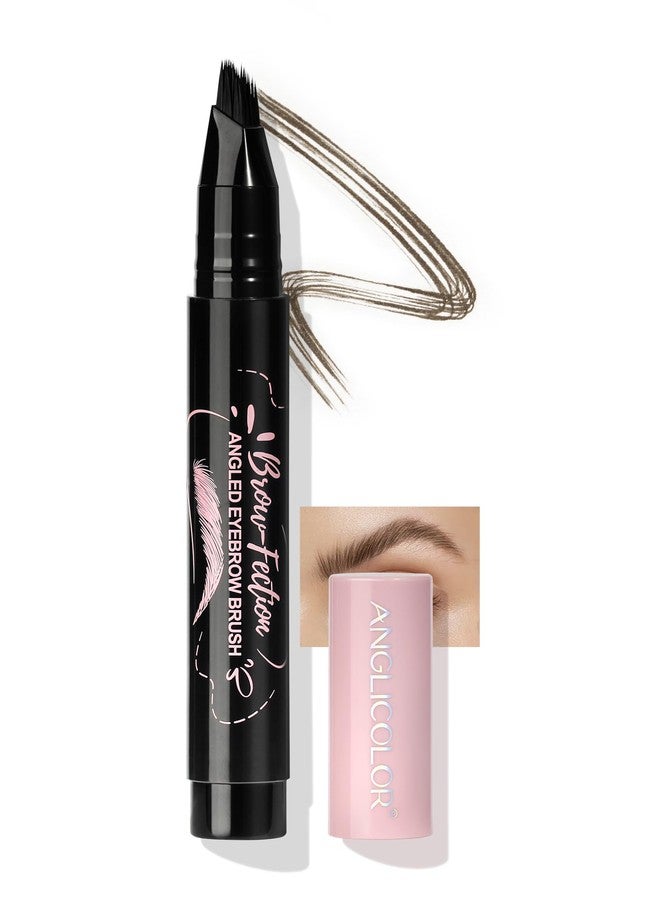 Anglicolor Eyebrow Pen, Angled Brow Brush, Microblading Eyebrow Pencils for Women, Natural Brow Pen, Eyebrow Brush To Hair-Like Strokes Long-Lasting, Waterproof, Smudge-Proof (02 Tawny Brown) - Image 1