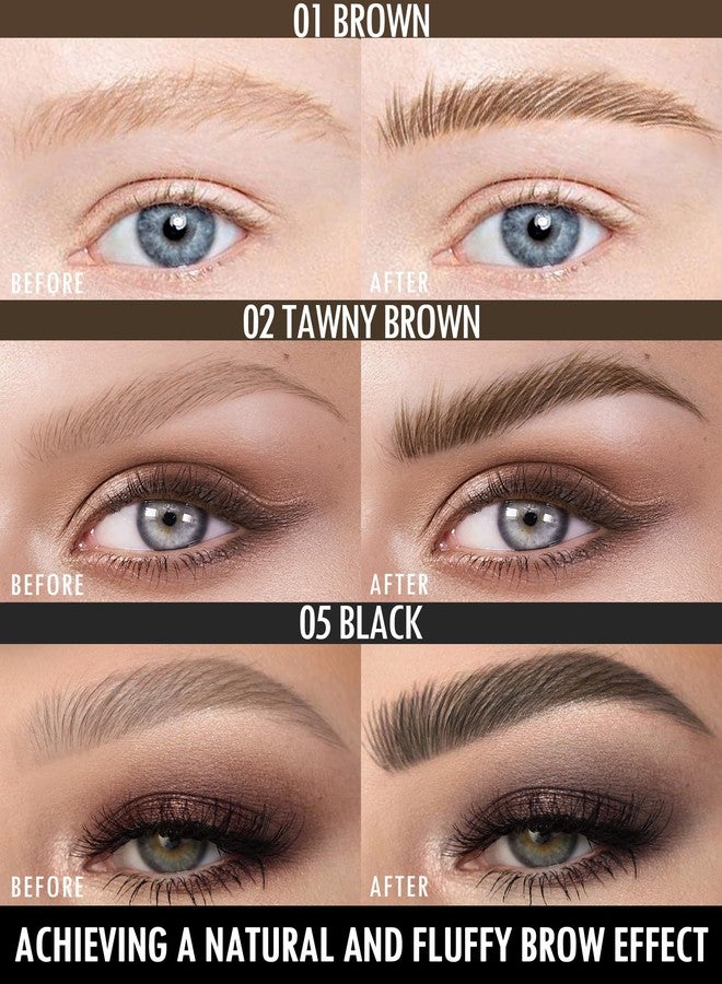 Anglicolor Eyebrow Pen, Angled Brow Brush, Microblading Eyebrow Pencils for Women, Natural Brow Pen, Eyebrow Brush To Hair-Like Strokes Long-Lasting, Waterproof, Smudge-Proof (02 Tawny Brown) - Image 3