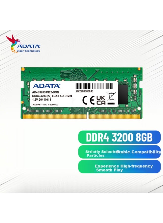 ADATA وحدة ذاكرة لابتوب أدايتا 8 جيجابايت DDR4 3200 تتفتح بألوان متعددة - Image 4