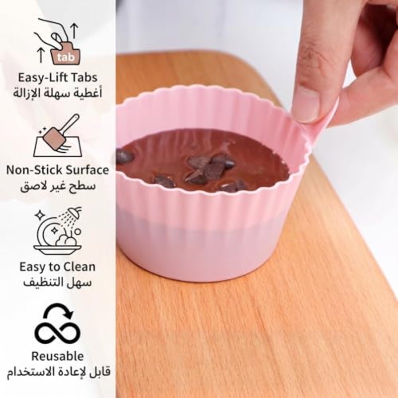 Air fryer ramekins, silicone egg moulds, black, heat-resistant and non-stick, for baking and poaching - Image 3