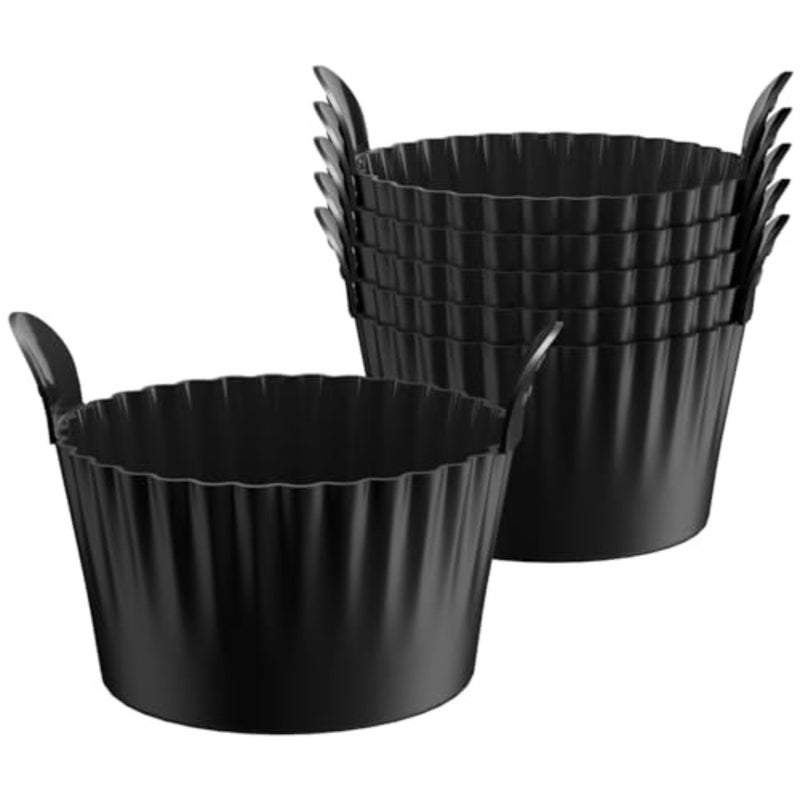 Air fryer ramekins, silicone egg moulds, black, heat-resistant and non-stick, for baking and poaching - Image 1