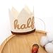 Agkvw Half Birthday Crown Boho Cake Smash Prop 6 Months Hat for Boys in Brown - Image 3
