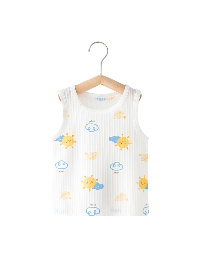 Newborn Baby''s Vest Boys'' Inner Wear Base Girls'' Sling Children''s Vest Pure Cotton Summer Thin Summer Dress - Image 4