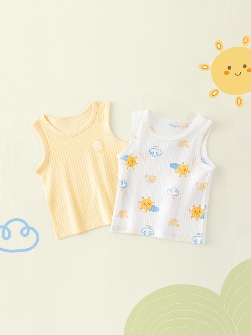 Newborn Baby''s Vest Boys'' Inner Wear Base Girls'' Sling Children''s Vest Pure Cotton Summer Thin Summer Dress - Image 3