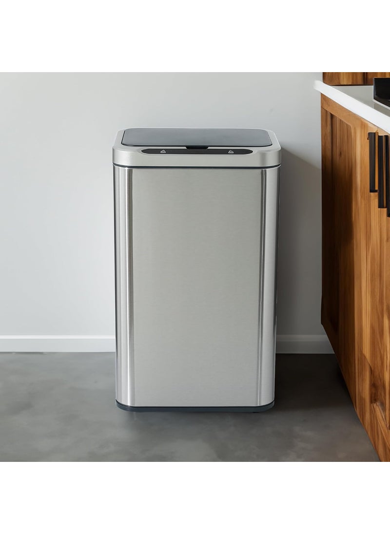 Kuber Industries Kuber Industries 25L Stainless Steel Automatic Touchless Motion Sensor Dustbin Quick Open Soft Close Lid Garbage Bin for Kitchen Bathroom Indoor Outdoor Trash Can  - Image 2