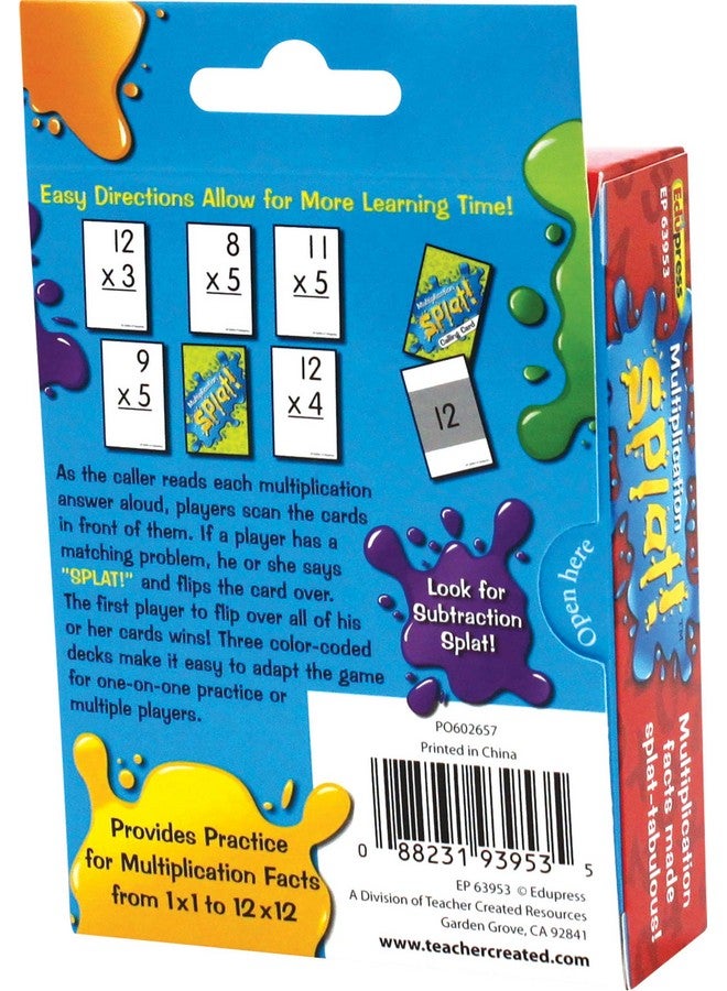 Edupress Teacher Created Resources Edupress EP63953 Math Splat Game: Multiplication - Image 3