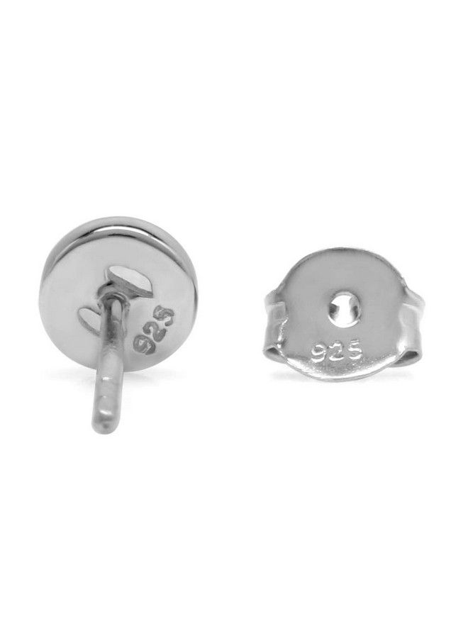 Silvershake 4Mm Petite Genuine Round Shape Arizona American Turquoise 925 Sterling Silver Stud Earrings Jewelry For Women And Teens Second Or Third Hole - Image 4