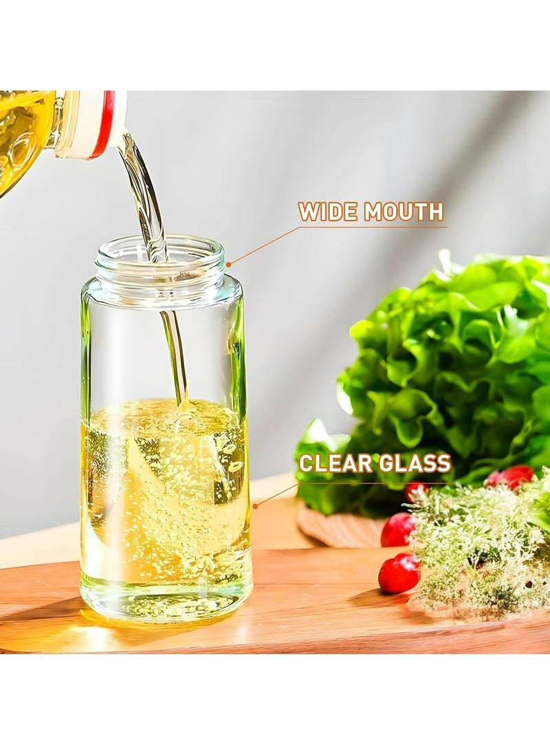 Loquat 2-in-1 Glass Oil Sprayer  Dispenser - 550ml Leak-Proof oil Bottle for Air Fryer, Cooking, Baking，Kitchen Essential - Image 4