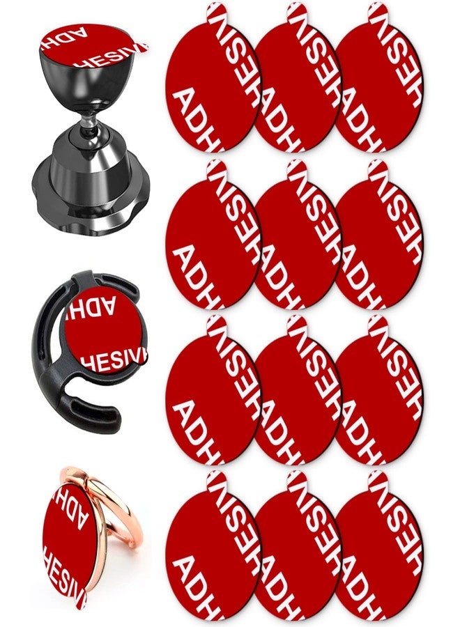 AZXYI Very High Bond Sticky Adhesive, AZXYI 12 PCS Double Side Stickers Adhesive Replacement Compatible with Socket Mount Base, Round Adhesive Tape for Car Magnetic Phone Holder Base & Phone Ring Holer Base - Image 1