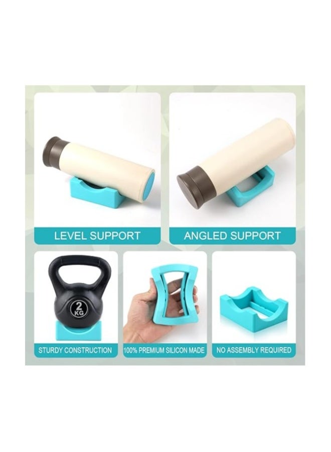 Small Silicone Cup Cradle for Crafting,Tumbler Holder with Built-in Slot and Felt Edge Squeegee, Use to Apply Vinyl Decals for Mug Beer Can and Glass Bottle, Anti-Skidding Display Tumbler Stand - Image 4