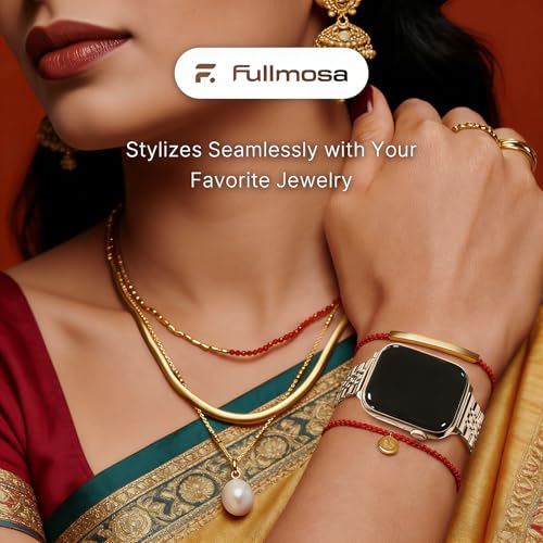 Fullmosa Slim Metal Band [No Watch] Compatible with Apple Watch Strap 41mm 40mm 38mm 46mm 45mm 44mm 42mm 49mm,Thin Strap for iWatch Ultra3/2/1 SE3/2/1 Series 11/10/9/8/7/6/5/4/3 2/1,Rose Gold - Image 3