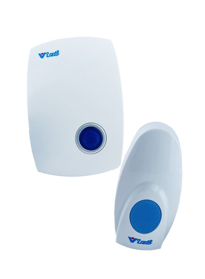 Veto جرس باب لاسلكي، جرس باب مقاوم للماء مع 36 لحن وضوء فلاش - Image 1